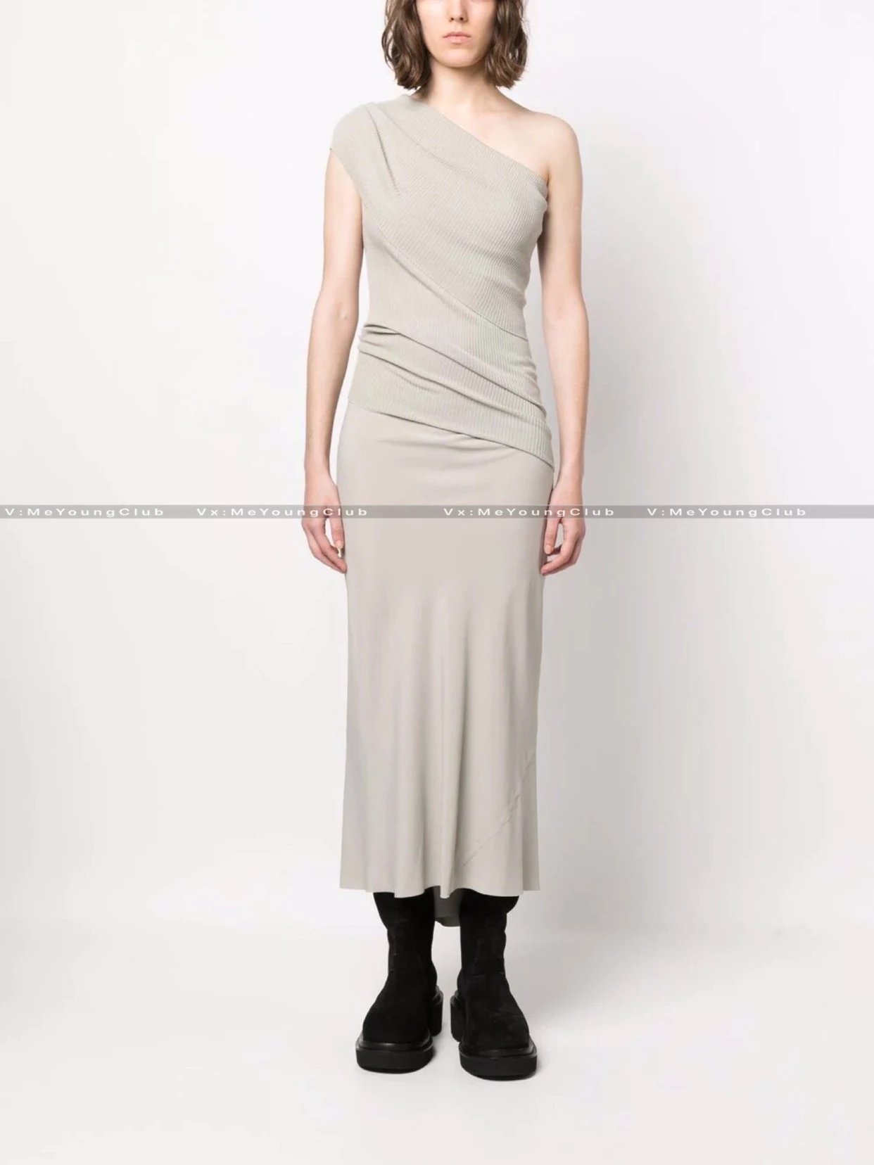 23ssRICKOWENS 女士修身露肩针织无袖衫