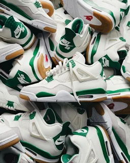thumbnail for The Nk SB x Air Jordan 4 Pine Green 白绿