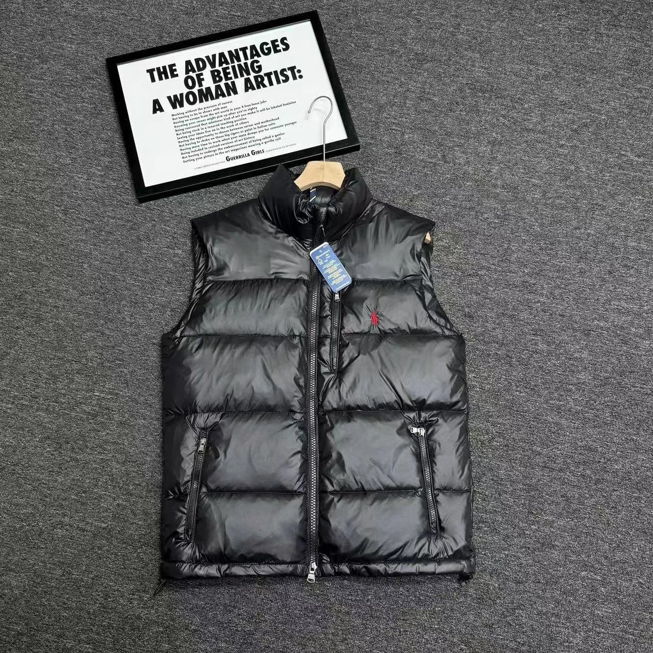 马甲羽绒服-亮黑