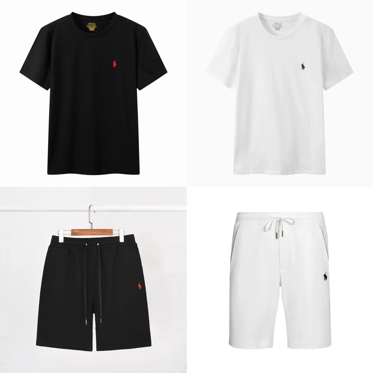 RL短袖t恤男士纯棉夏圆领短裤合集
