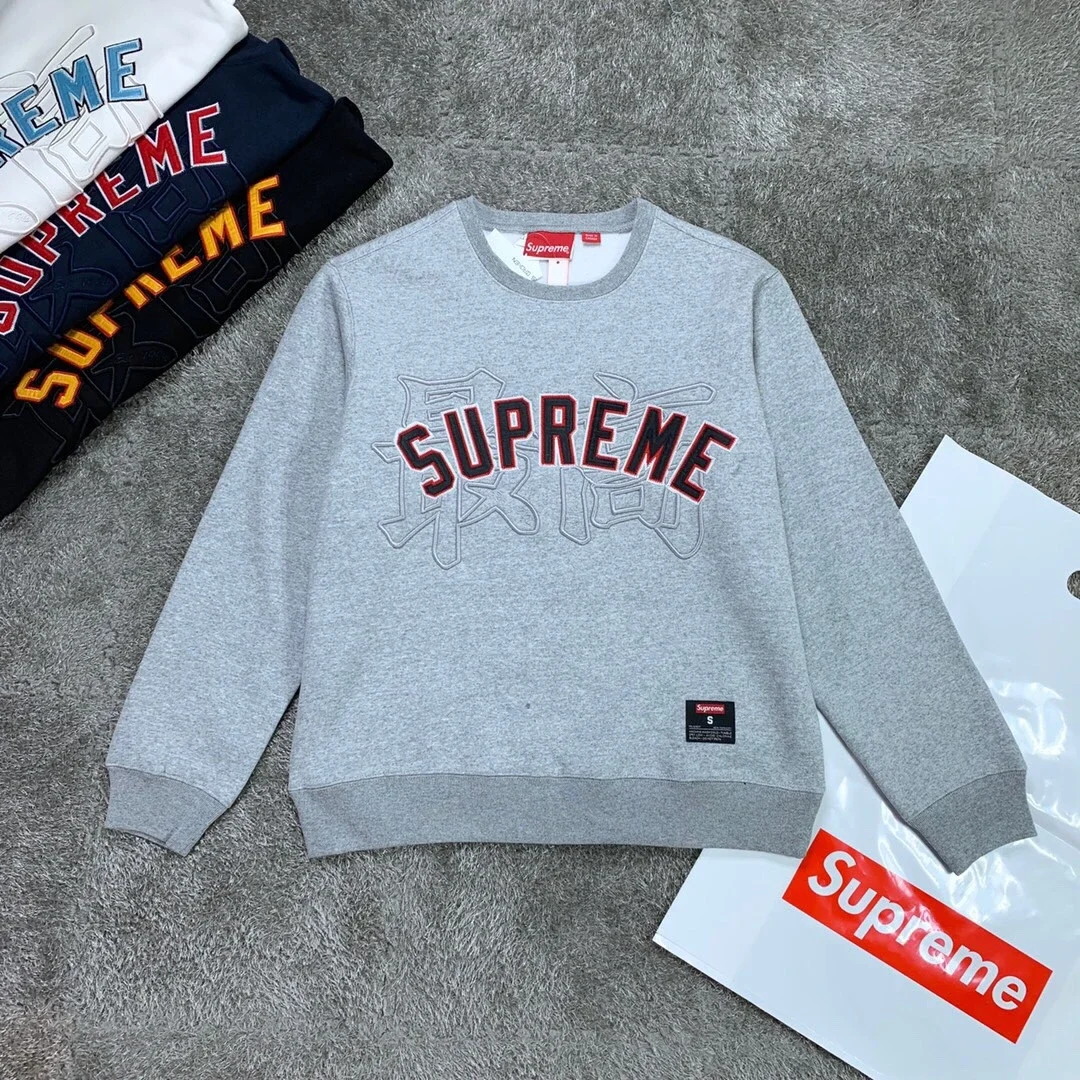 Supreme 20ss Kanji Logo Crewneck 最高刺绣圆领卫衣