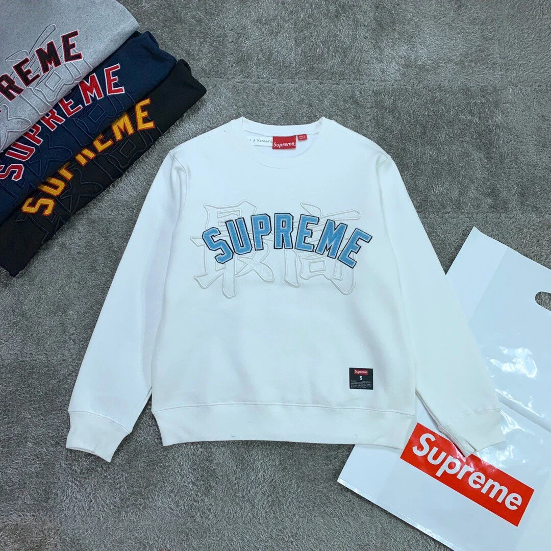 Supreme 20ss Kanji Logo Crewneck 最高刺绣圆领卫衣