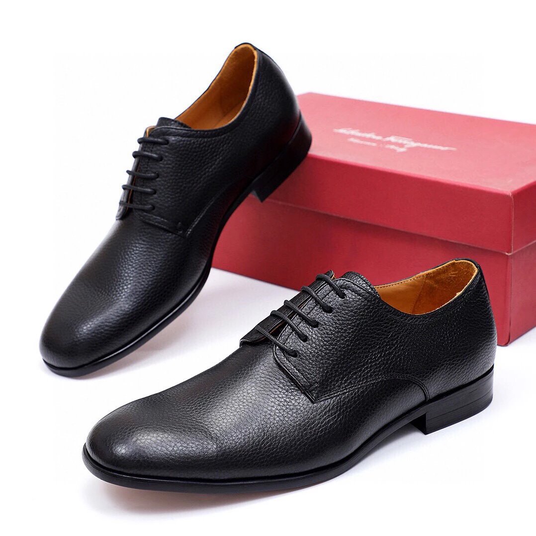 Mujia Men's Formal Dress Shoes 2023 Spring Summer New Lychee Pattern Cowhide Leather Water-Dyed Leather Lining True to Size Dress Shoe Sizes