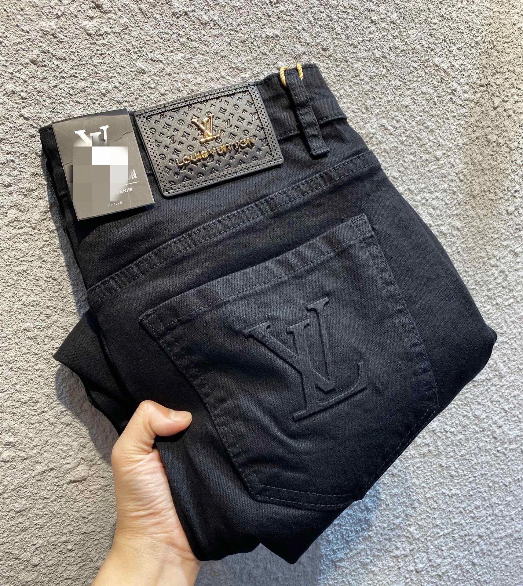 Lujia Men's Jeans 2025 Winter New Arrival Washed Stretch Slim Fit Mid-Rise Denim 29-38