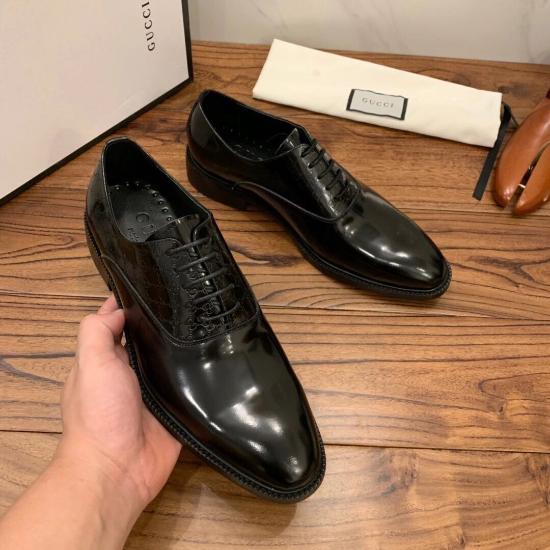 G家 春夏新款 开珠牛皮压纹 时尚潮流驾车商务系带皮鞋 底硬穿不习惯勿拍 质量很好 4