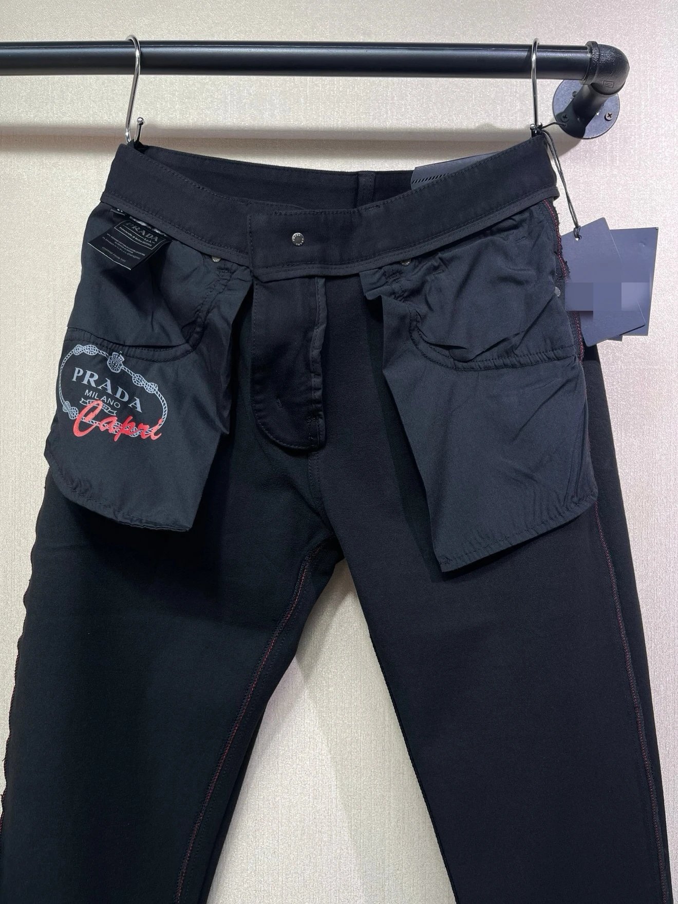 P家男士牛仔裤2025秋冬新款黑牛商务小直筒版型黑面黑底高弹洗水牛仔亲肤面料开骨包边高品质小直筒非小脚裤 8