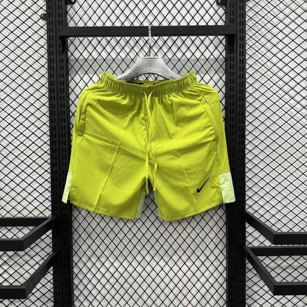 Nike Dri-FIT Black Green Gray Athletic Shorts