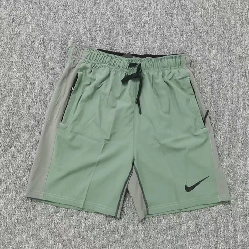 Nike Dri-FIT Black Green Gray Athletic Shorts