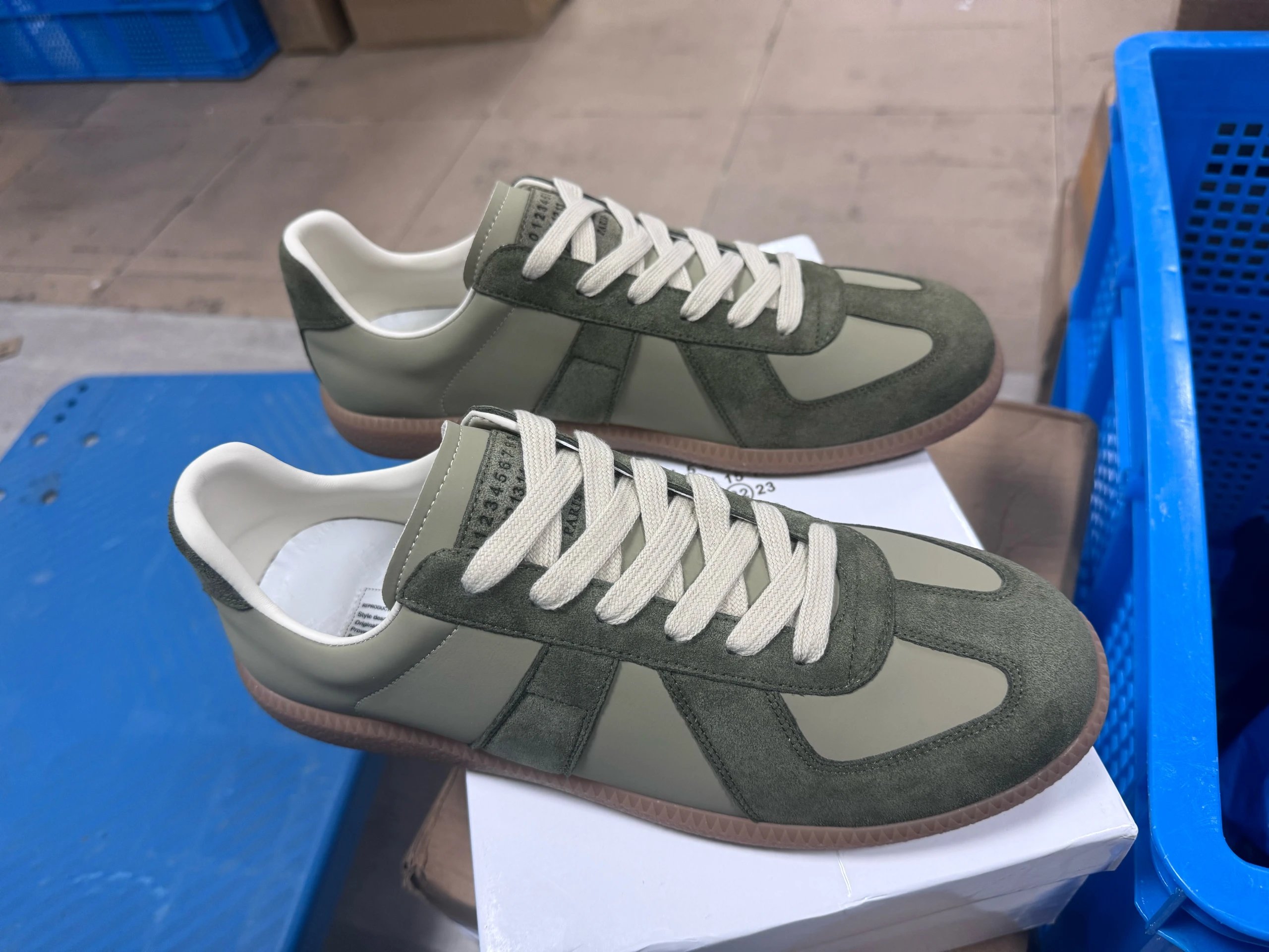 Maison Margiela Replica Orange Suede Casual Sneakers