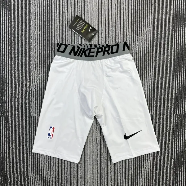 Nike Pro NBA White Compression Shorts - 1