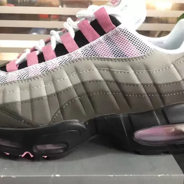 Nike Air Max 95 Pink and Olive Green Sneakers - 1