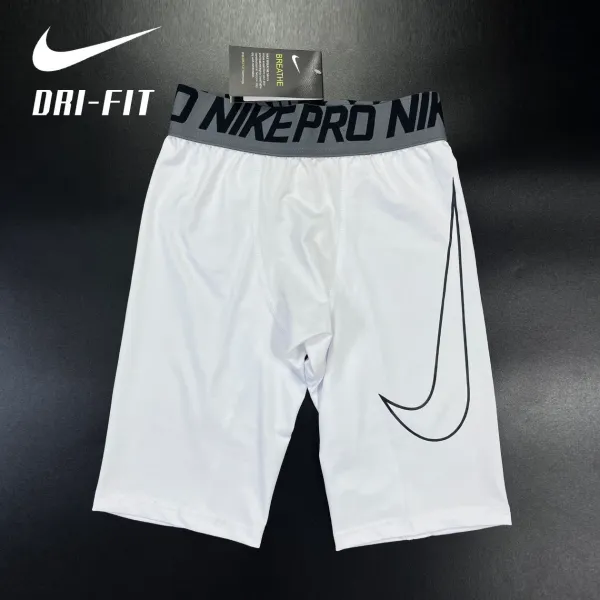 Nike Pro Dri-FIT White Compression Shorts - 1