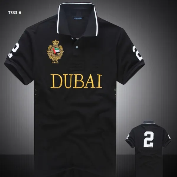 Dubai U.A.E. Embroidered Polo Black - 1