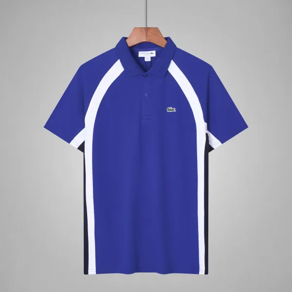 Lacoste Sport Polo Navy Blue with White Stripes Polo - 1