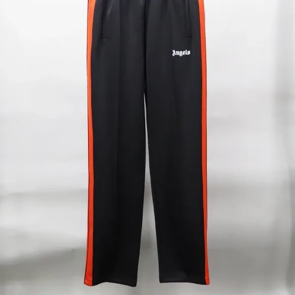 Palm Angels Track Pants Black with Orange Stripes Sweatpants - 1