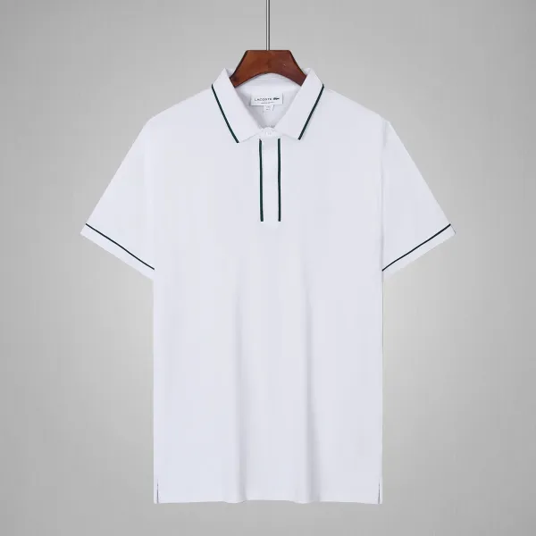 Lacoste Classic Piqué Polo White with Green Trim Polo - 1