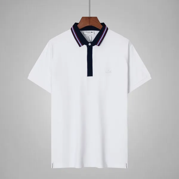 Lacoste Classic Polo White with Navy Trim Polo - 1