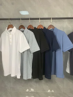thumbnail for Free shipping 2026 spring/summer new LoroPiana LP men's lapel short-sleeve polo shirt, versatile polo shirt for business casual and mercerized cotton fabric, breathable and comfortable half-sleeve base shirt