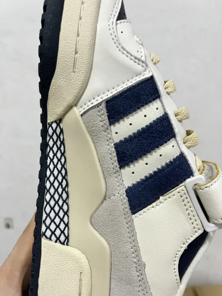 Adidas Originals Forum 84 Low White and Navy Blue Sneakers - 13