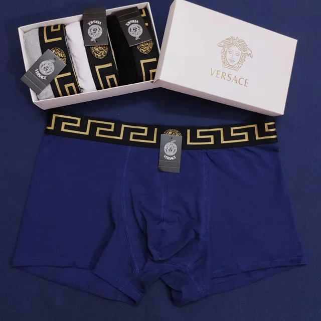 Versace Underwear Men's Greca-waistband boxer briefs, 3-pack product detail image 11