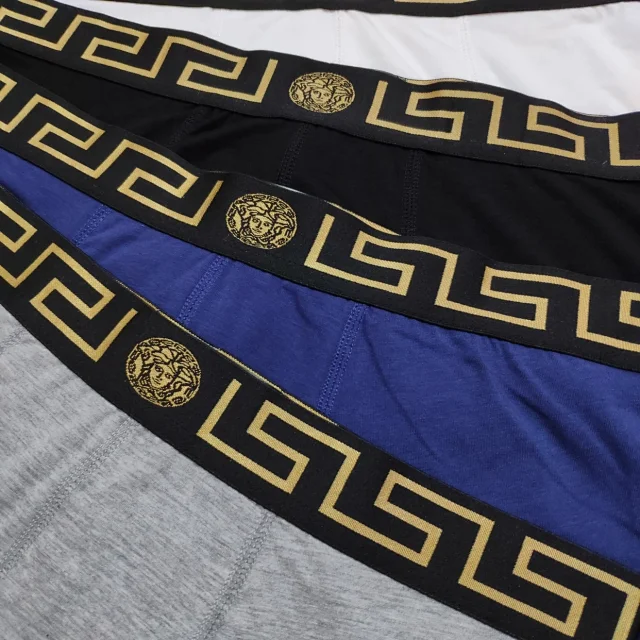 Versace Underwear Men's Greca-waistband boxer briefs, 3-pack product detail image 13