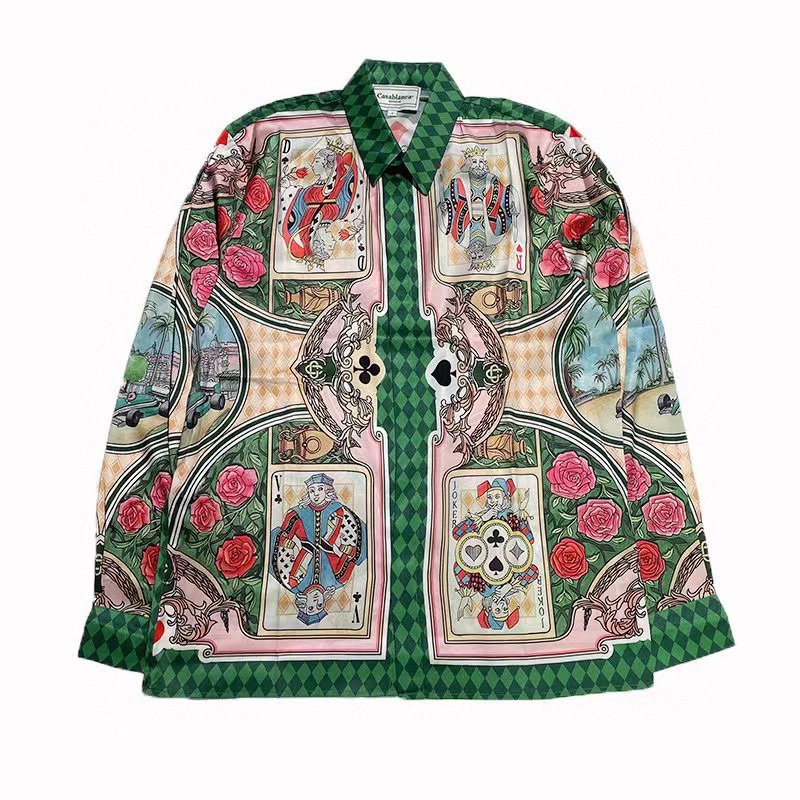 新款上新Casablanca国王赛车长袖衬衫S/M/L/XL