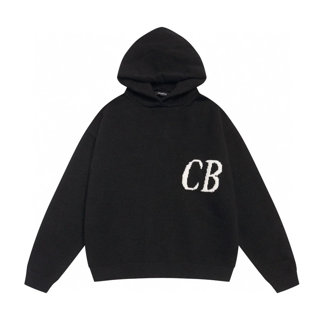 Cole Buxton CB Letter Jacquard Knitted Hoodie - rep Cole Buxton