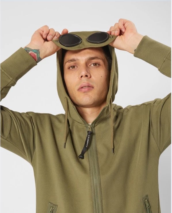Spot cross-border new fall and winter Korean version of the fashion casual loose cardigan zipper sweater outside cp youth student trend,Diagonal Fleece Goggle Hood Sweater