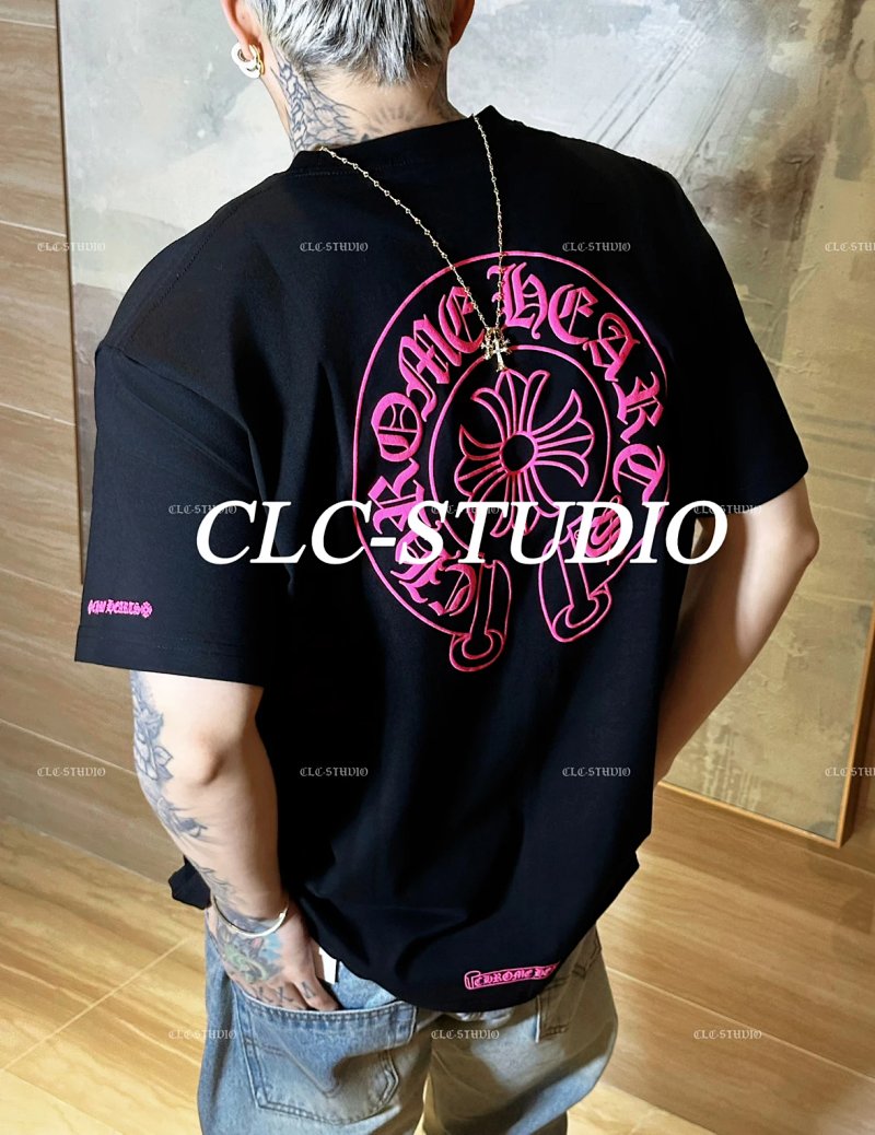 Chrome Hearts CH Black Pink T