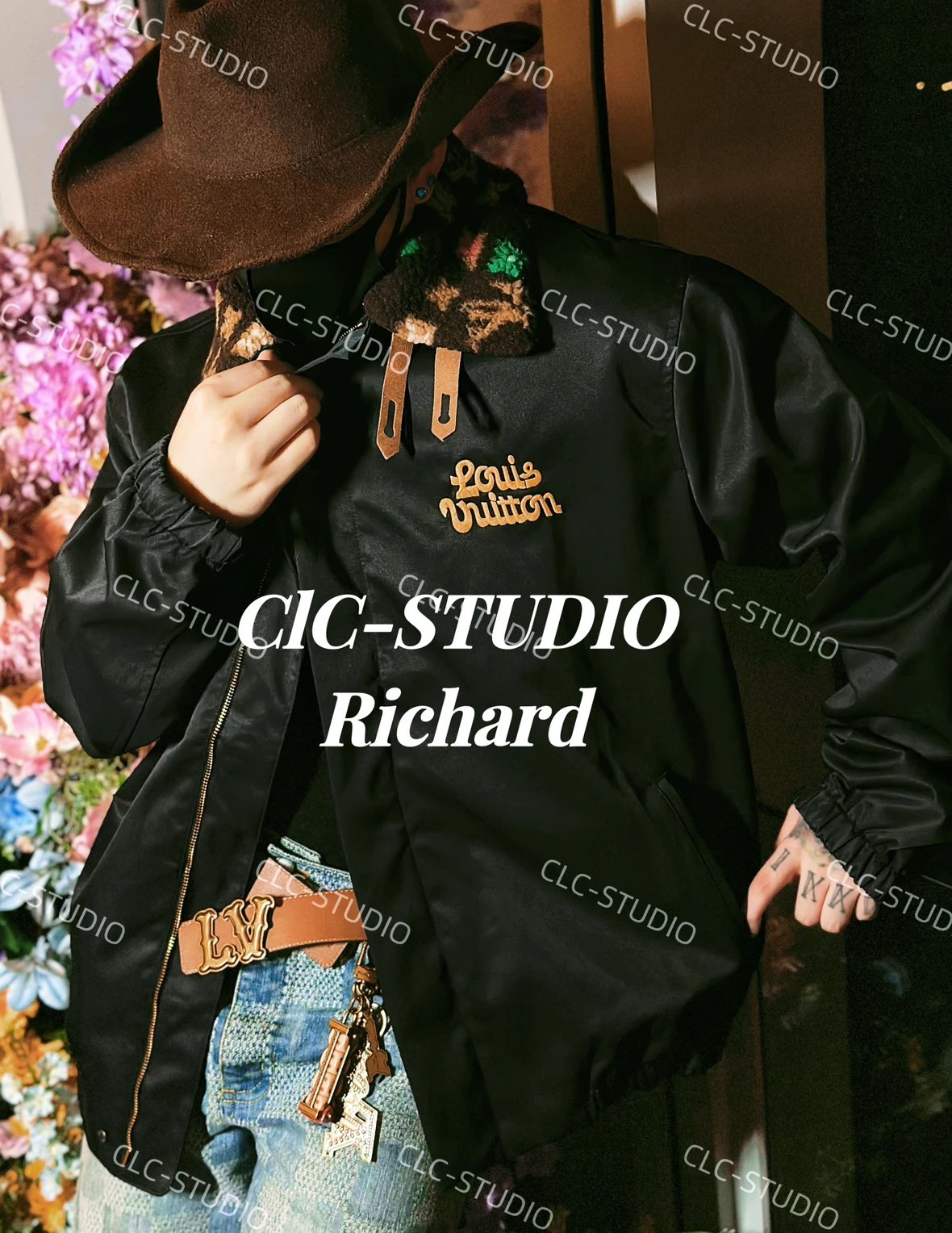 [Flagship Store Stock] 24FW Early Autumn New Tyler Co branded Series Color Letter Jacquard Detached Wool Collar Waist Jacket Wang Hedi Same Style Coat