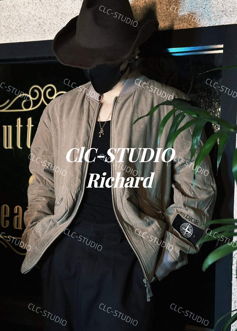 Dio X Stone Island MA-1 Logo Bomber