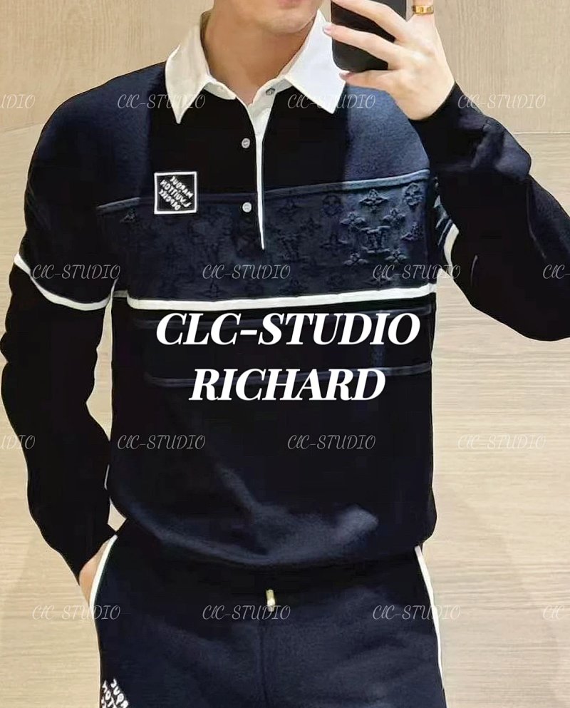 V Pharrell Jacquard Polo