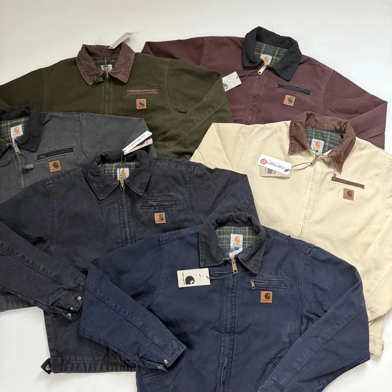 [Clearance Sale] New Carhartt J97 Vintage Waxed Washed Loose Multi-Pocket American Retro Collared Work Jacket