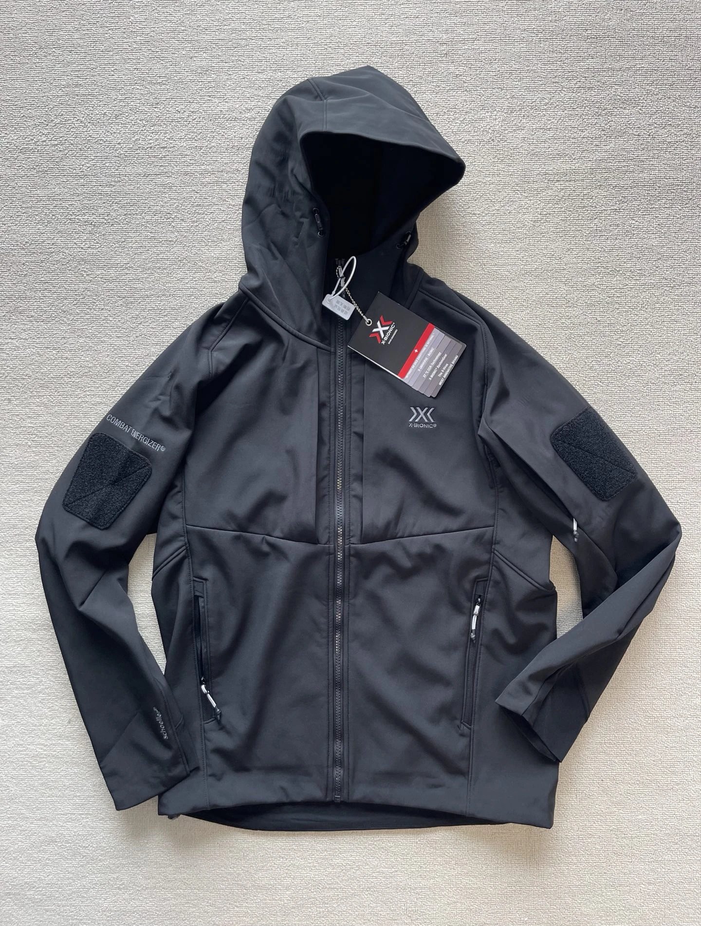 【 Original Factory Quality 】 Retro X-BIONIC God of War Soft Shell Hoodie Jacket Outdoor with Velvet Warmth, Windproof and Waterproof Stormtrooper Jacket for Men and Women