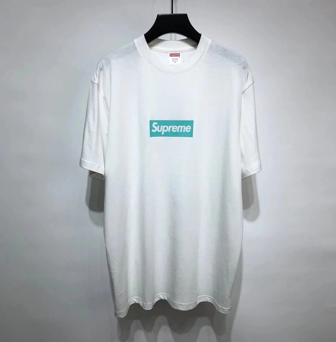 2022 Spring/Summer New Arrival Supreme Classic Tiffany Print T-Shirt