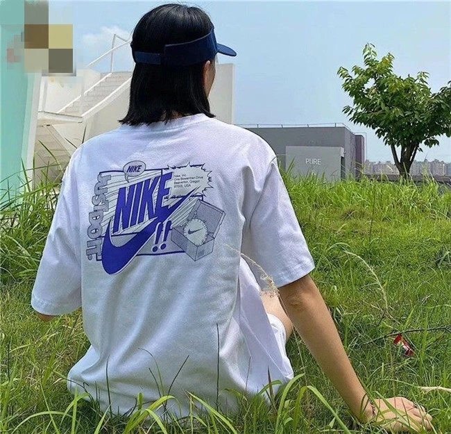 New Casual Box Print Couple T-Shirt