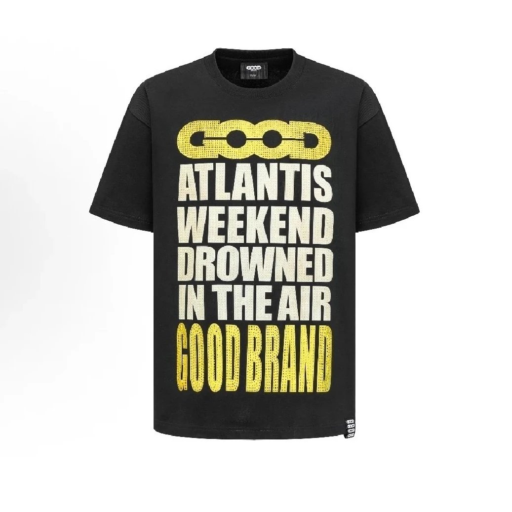 GOOD T-Shirts Rhinestone Logo Graphic — Black sequins