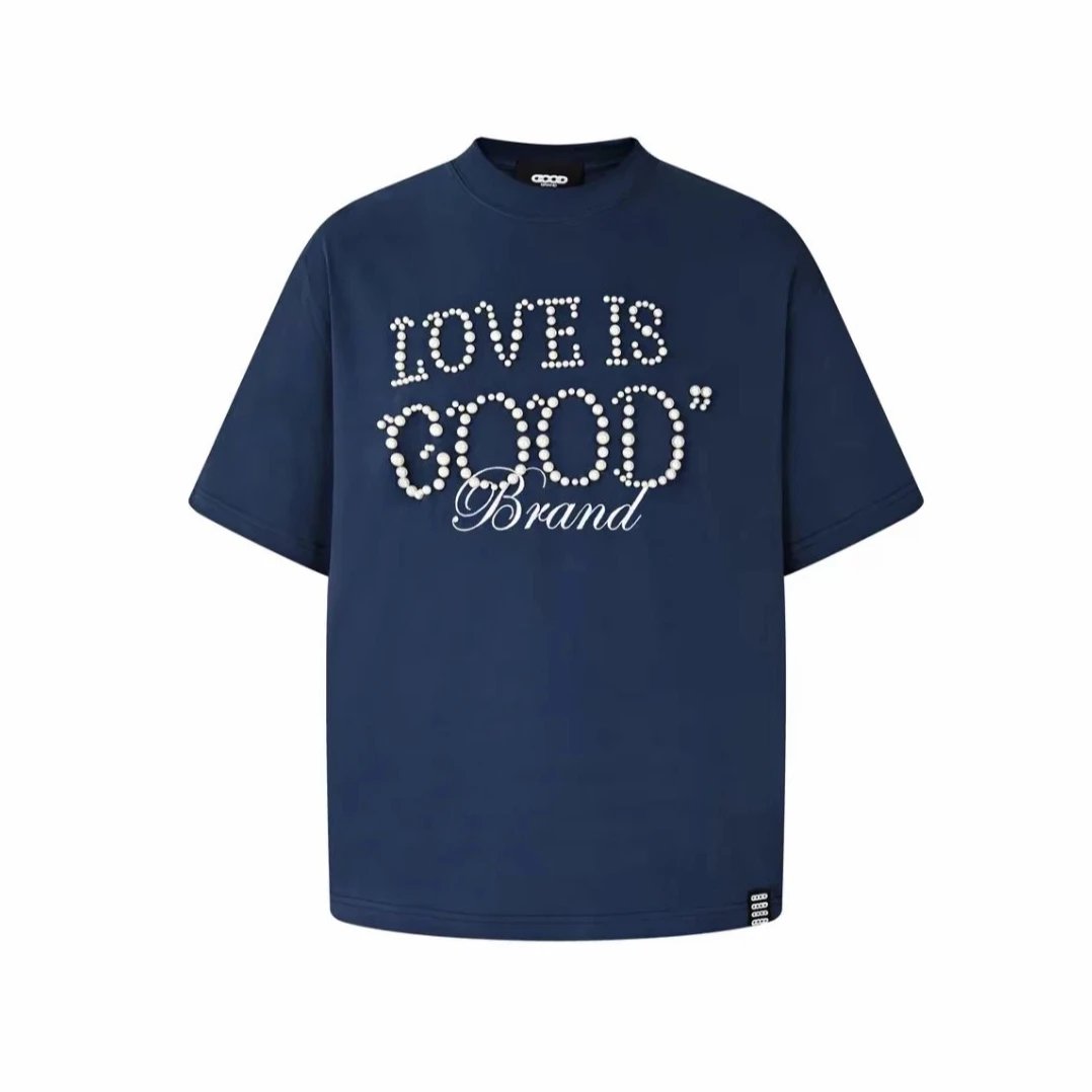 GOOD T-Shirts Rhinestone Logo Graphic — Blue Pearl