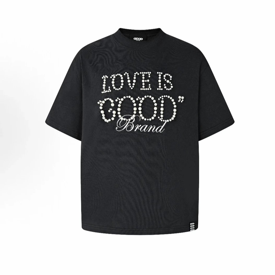 GOOD T-Shirts Rhinestone Logo Graphic — Black Pearl