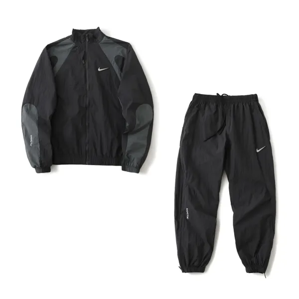 Nike Windrunner Jacket and Pants Set Black/Gray Tracksuit - 18