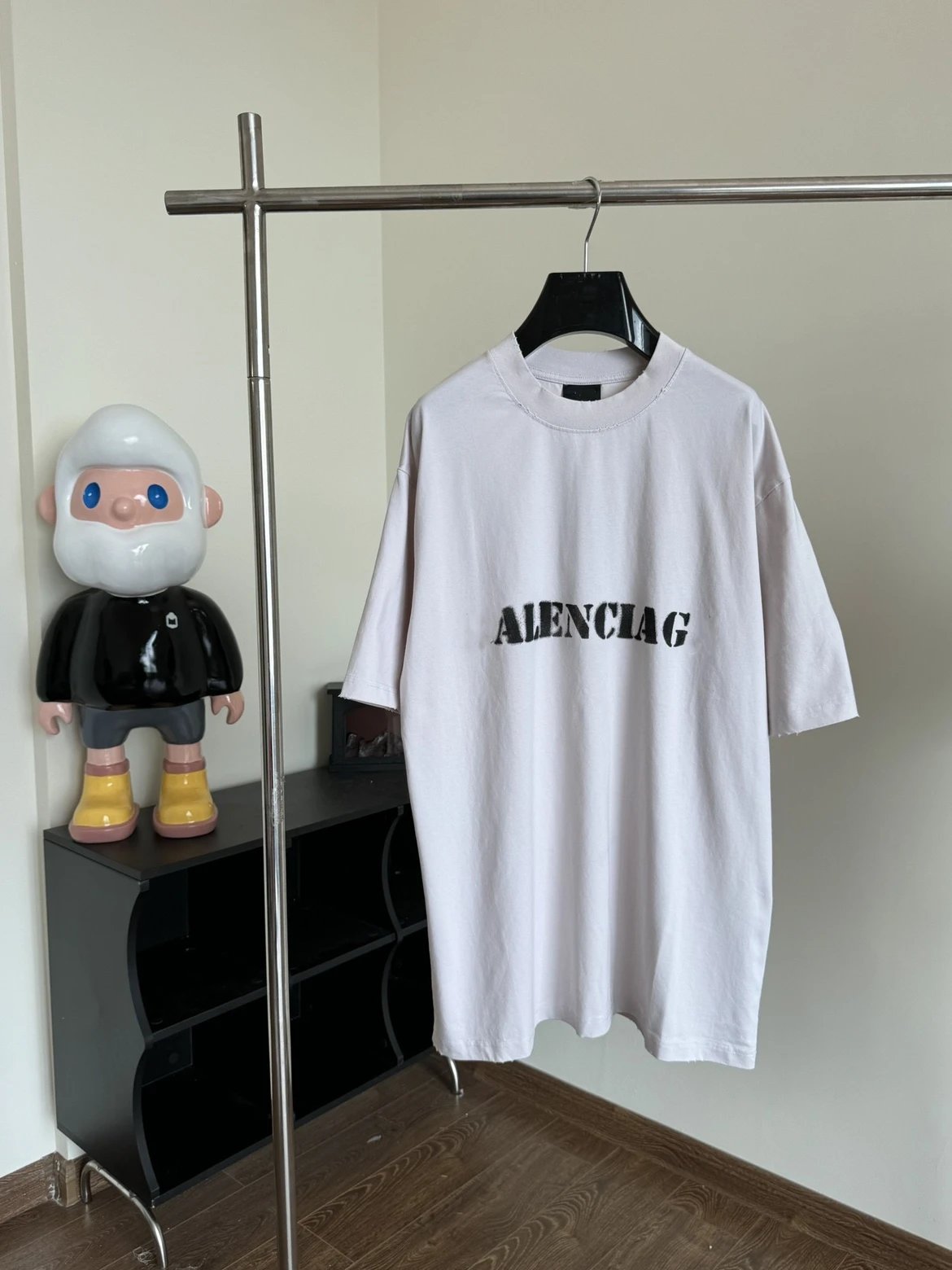 Balenciaga Logo Print Oversized T-Shirt Red - 4