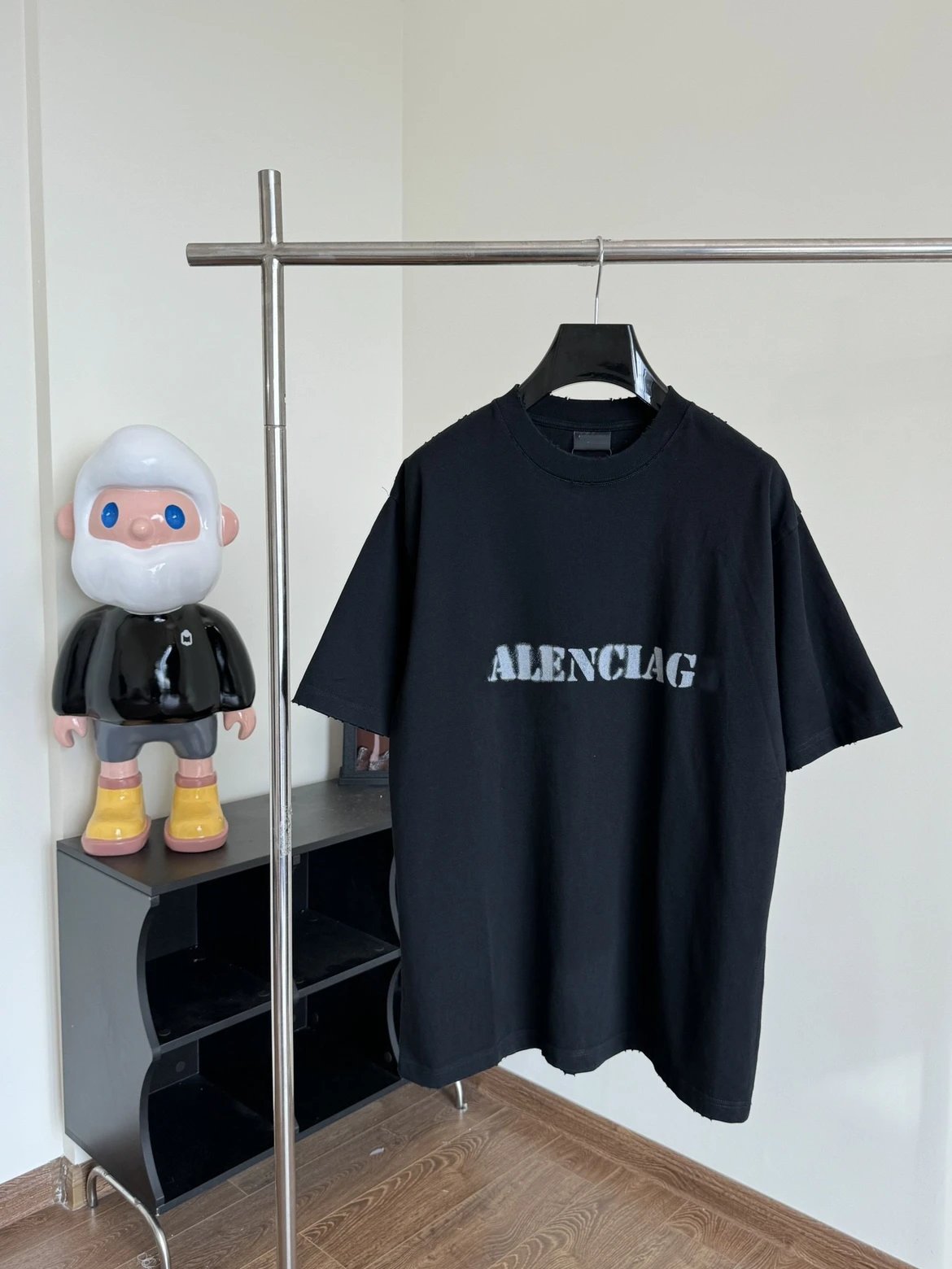 Balenciaga Logo Print Oversized T-Shirt Red - 5