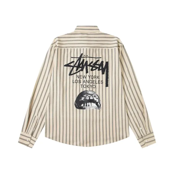 Stüssy Dice Print Shirt Beige Pink Shirt - 24