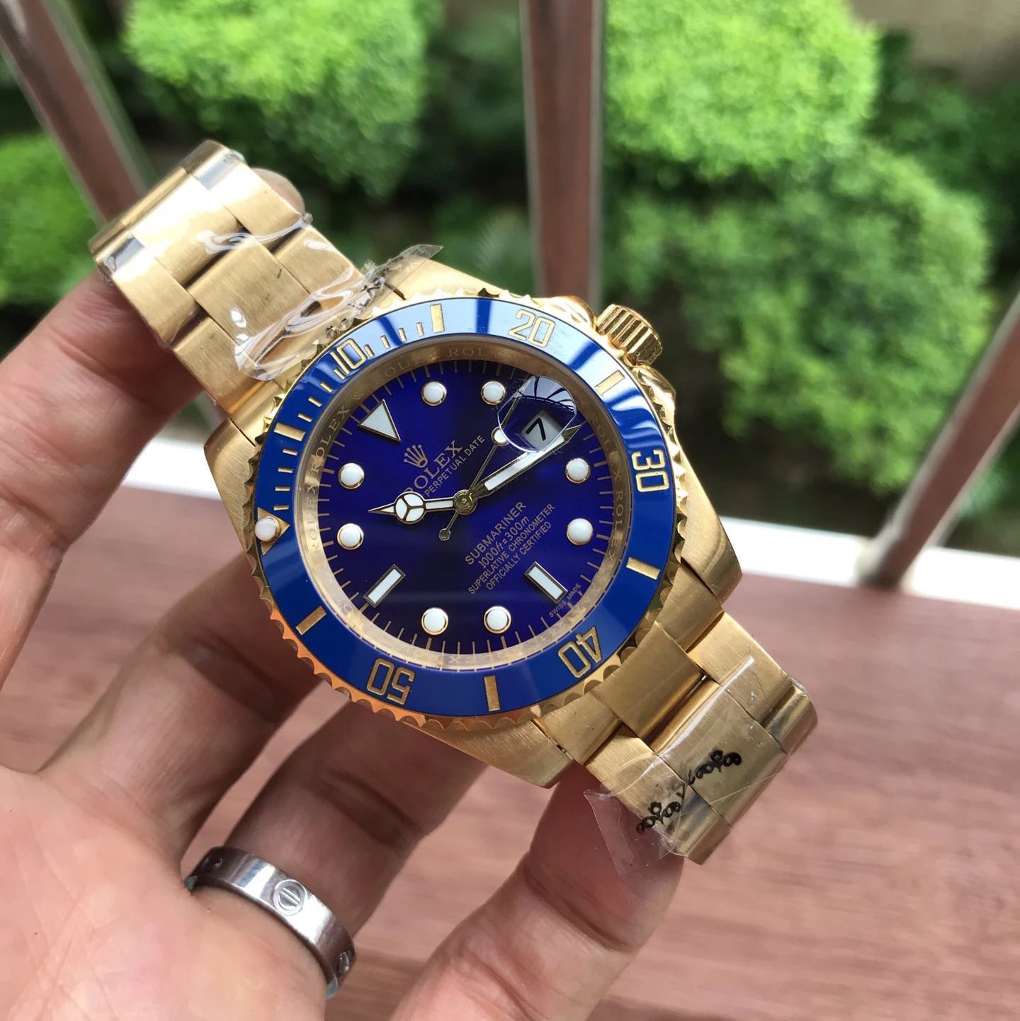 Full Gold Blue Submariner
