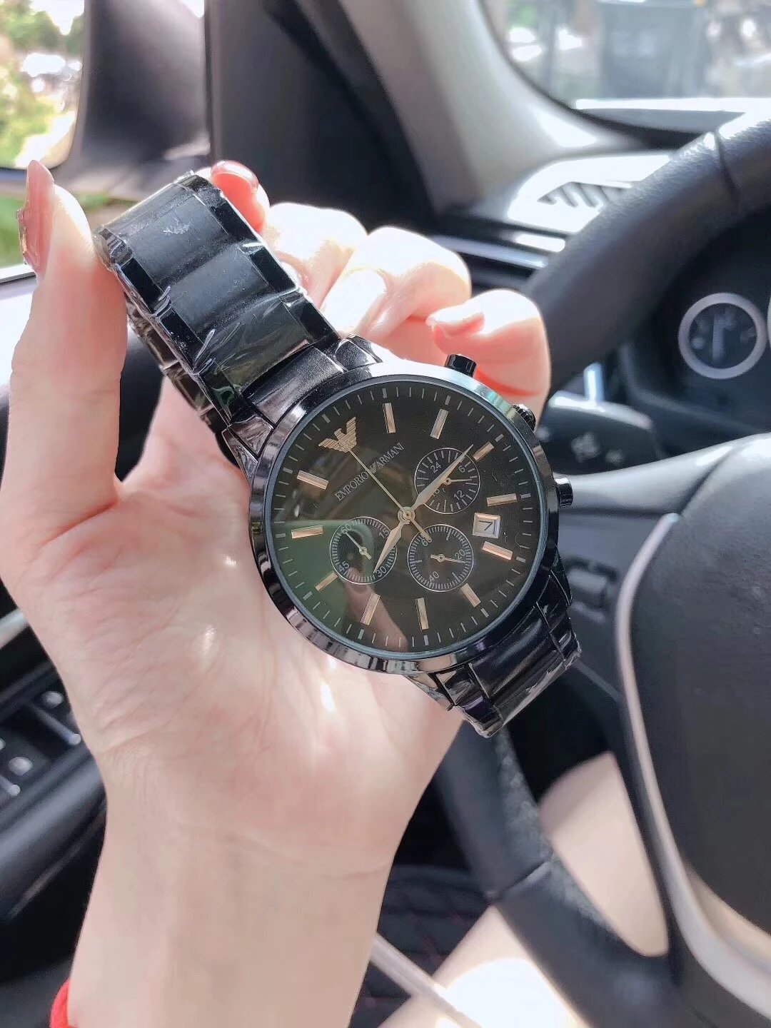 【 Special Offer 】 Armani Six Needles, Brand Armani Model: AR2458 White AR2448 Blue AR2434 Black Imported Quartz Movement 'Mineral Reinforced Glass Mirror' Quartz Watch, Invisible Double Buckle 'Three Eye Timing Date Window' Basel Most Popular Watch Arma