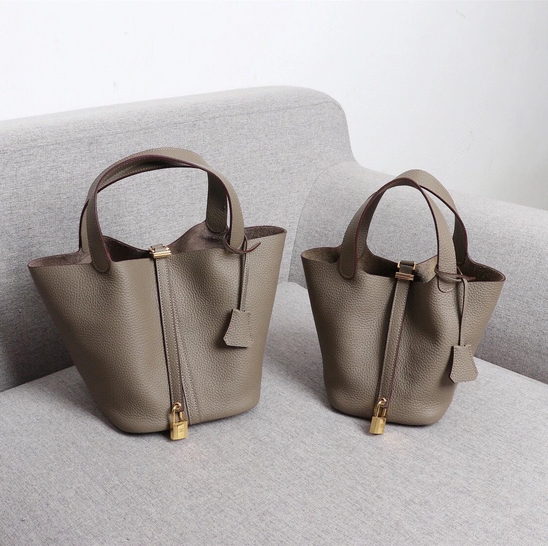 Gold Hardware Elephant Grey Small