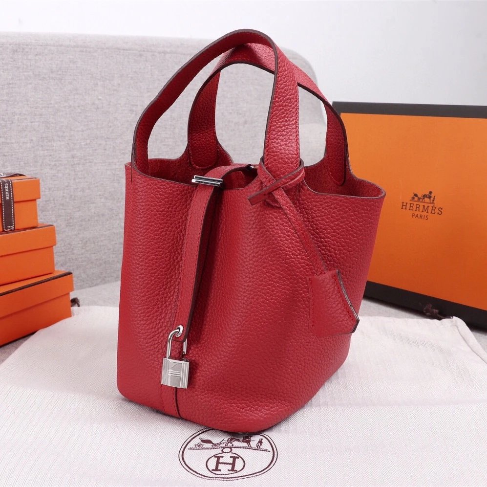 Bright Red Silver Hardware Small