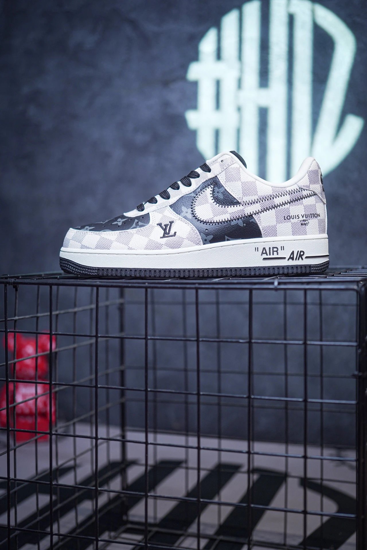 原装 馿鞋 x NK air force 1 Low 黑棕色棋盘格拼接  低帮空军一号af1休闲板鞋运动板鞋潮鞋男鞋女鞋 LLV鞋