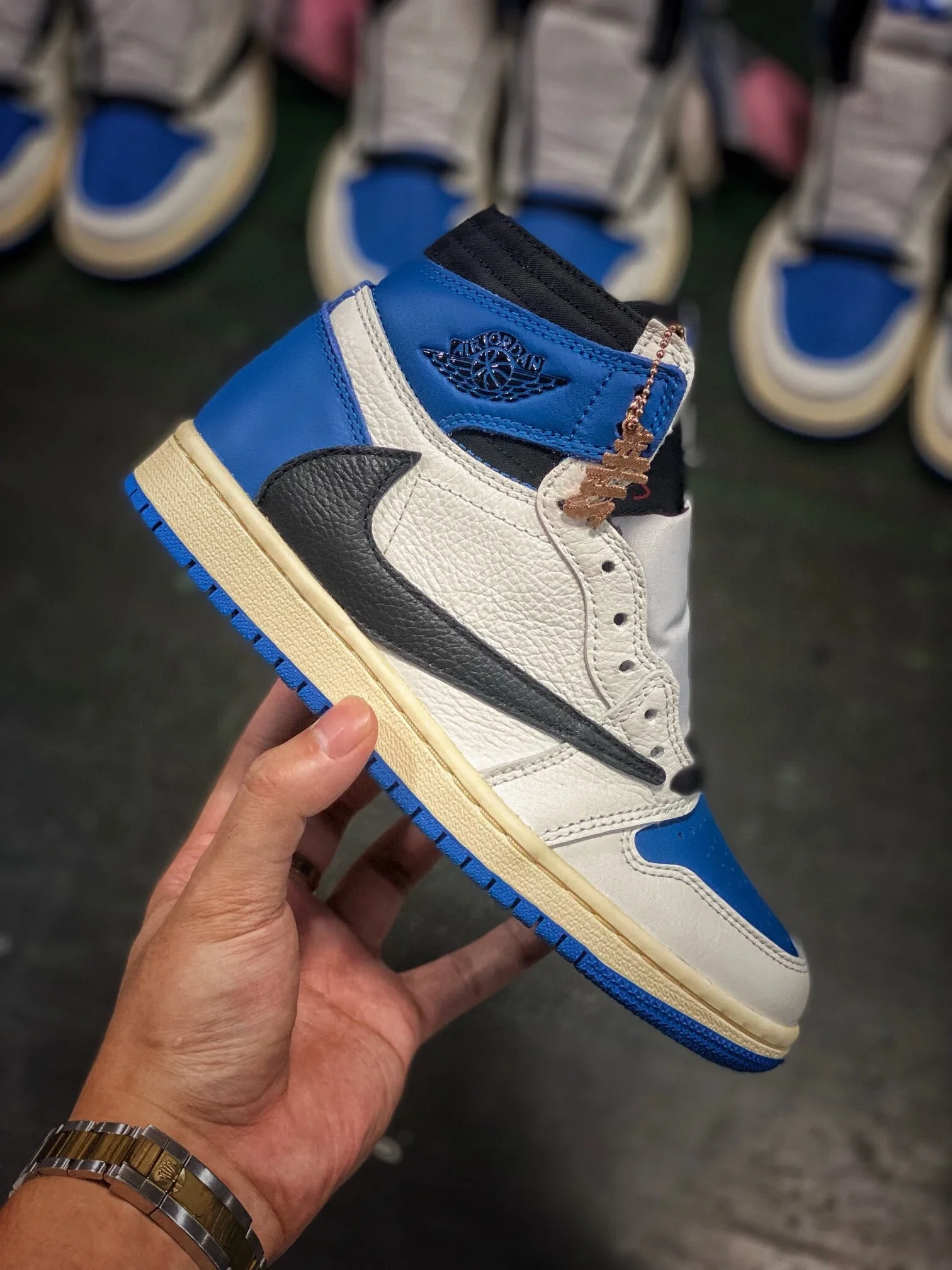 H12纯原AJ1 TS Travis Scott x Fragment x Air Jordan 1 High Military 