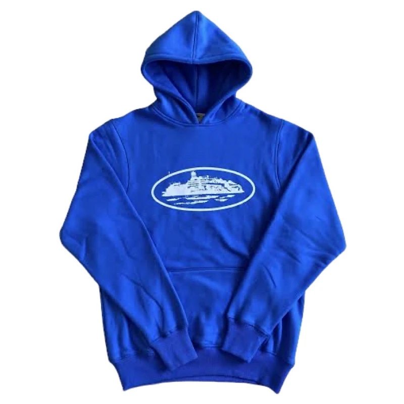 Deep blue boat hoodie